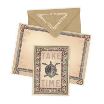 Mini Greeting Card, Turtle Time