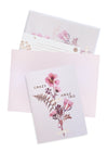 pink petals greeting card and envelopes