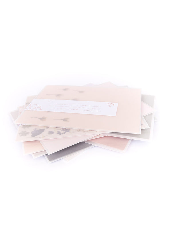 greeting card stack on table