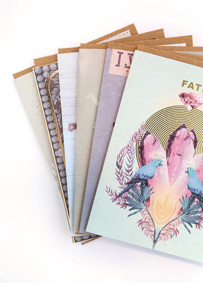 crystal fate papaya greeting card close up