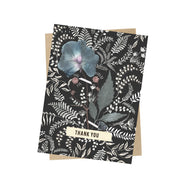 papaya onyx thanks mini greeting card