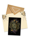 golden mandala greeting card collage
