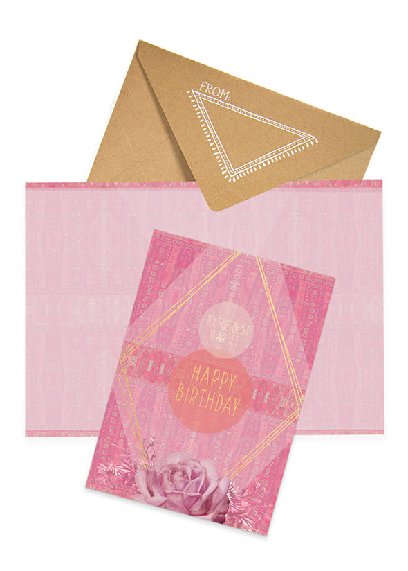 Happy Birthday Greeting Card with envelope