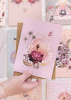 lavender rose greeting card collage