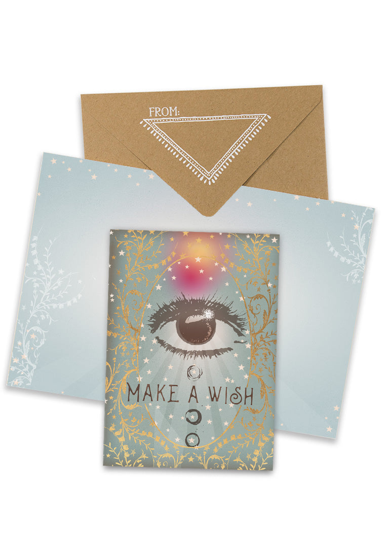 make a wish papaya feminine greeting card collage