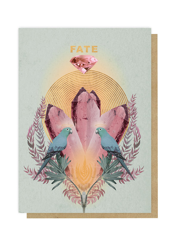 crystal fate papaya greeting card