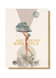 moon child papaya greeting card